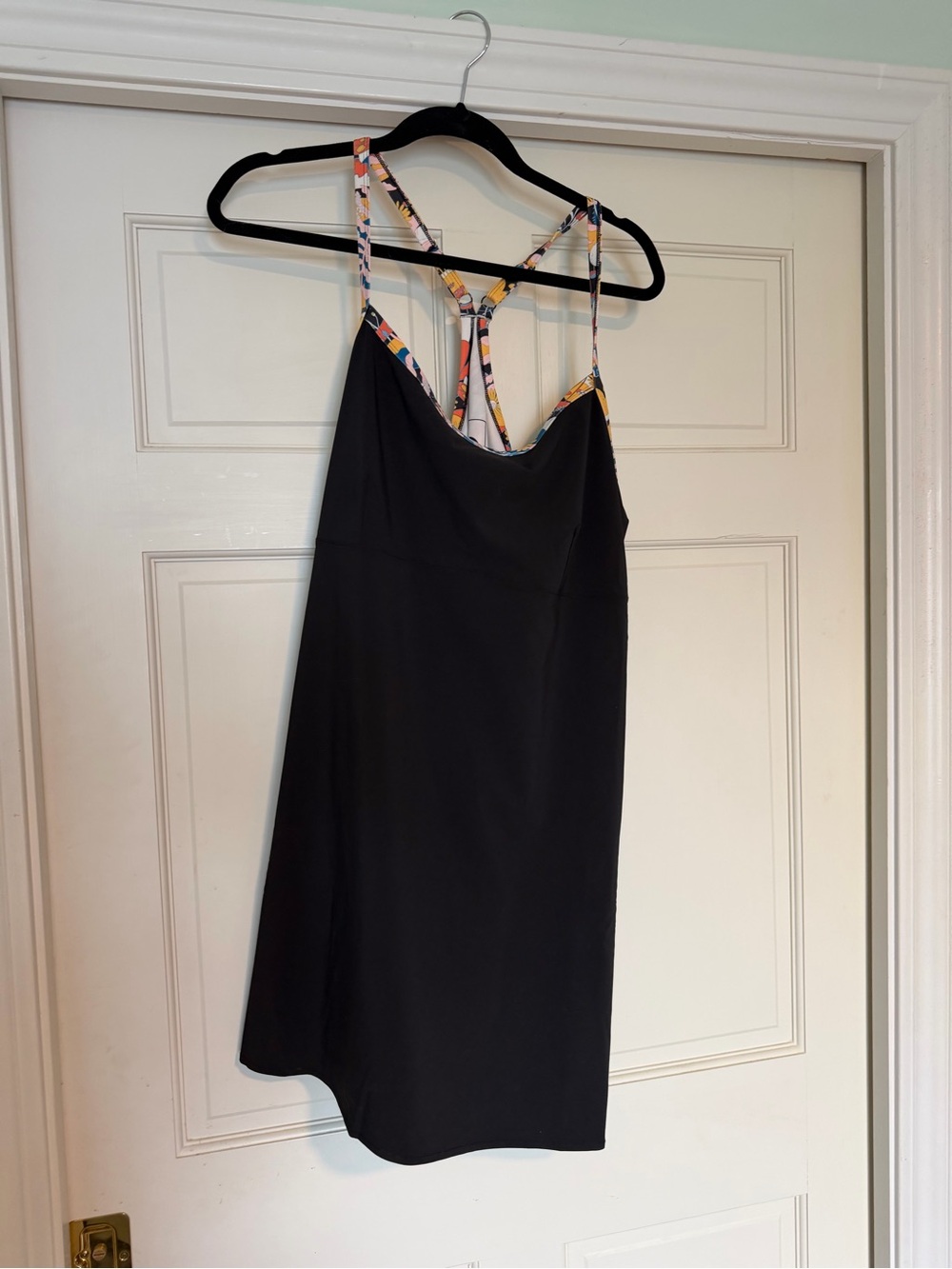 The north face Black Slip Dress with Colorful Straps